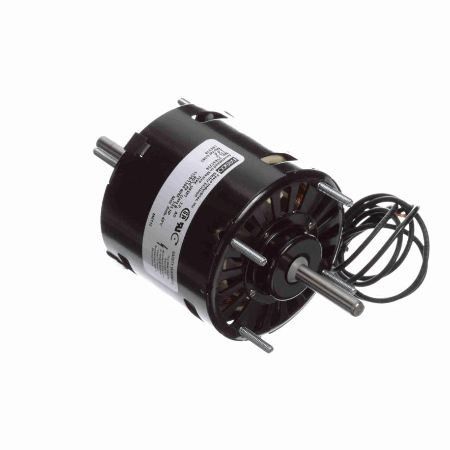 Fasco Fan and Blower Motor, 1/25 HP, 1 Ph, 60 Hz, 115 V, 1550/1300 RPM, 1 Speed, 3.3" Diameter, OAO - D365