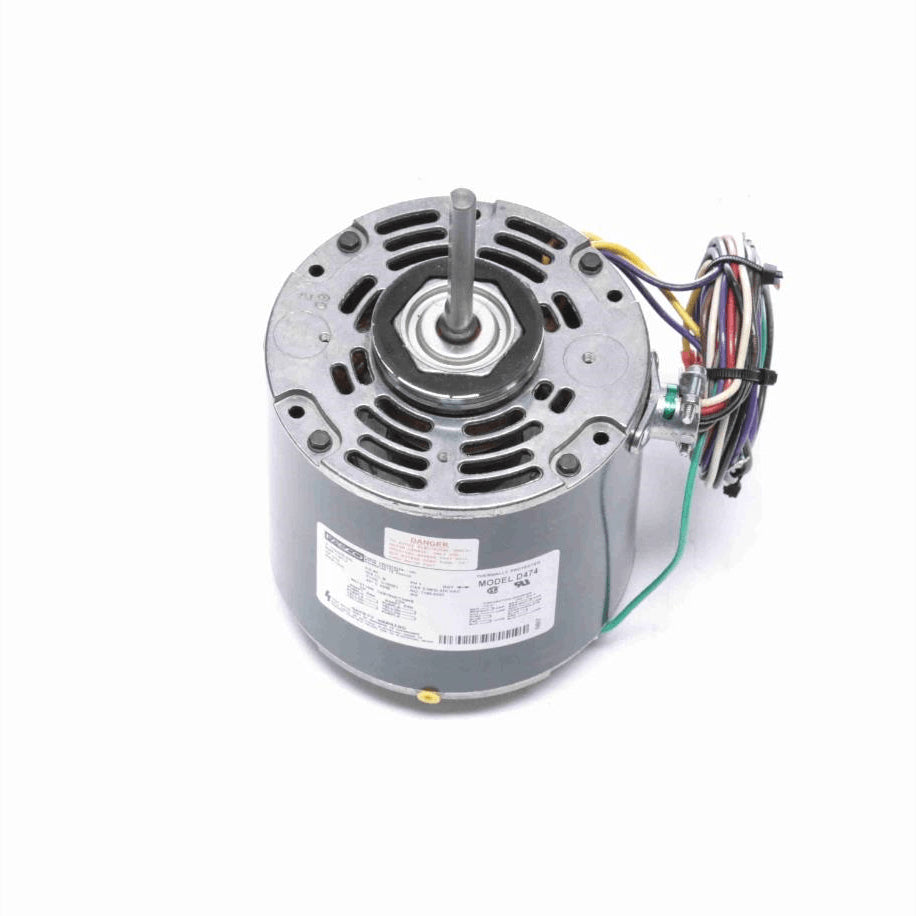 Fasco Condenser Fan Motor, 1/10 HP, 1 Ph, 60 Hz, 115/208-230 V, 1550 RPM, 1 Speed, 42 Frame, OAO - D474