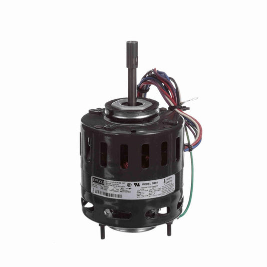 Fasco Refrigeration Motor, 1/20 HP, 1 Ph, 60 Hz, 115/208-230 V, 1550 RPM, 1 Speed, 4.4" Diameter, OAO - D485