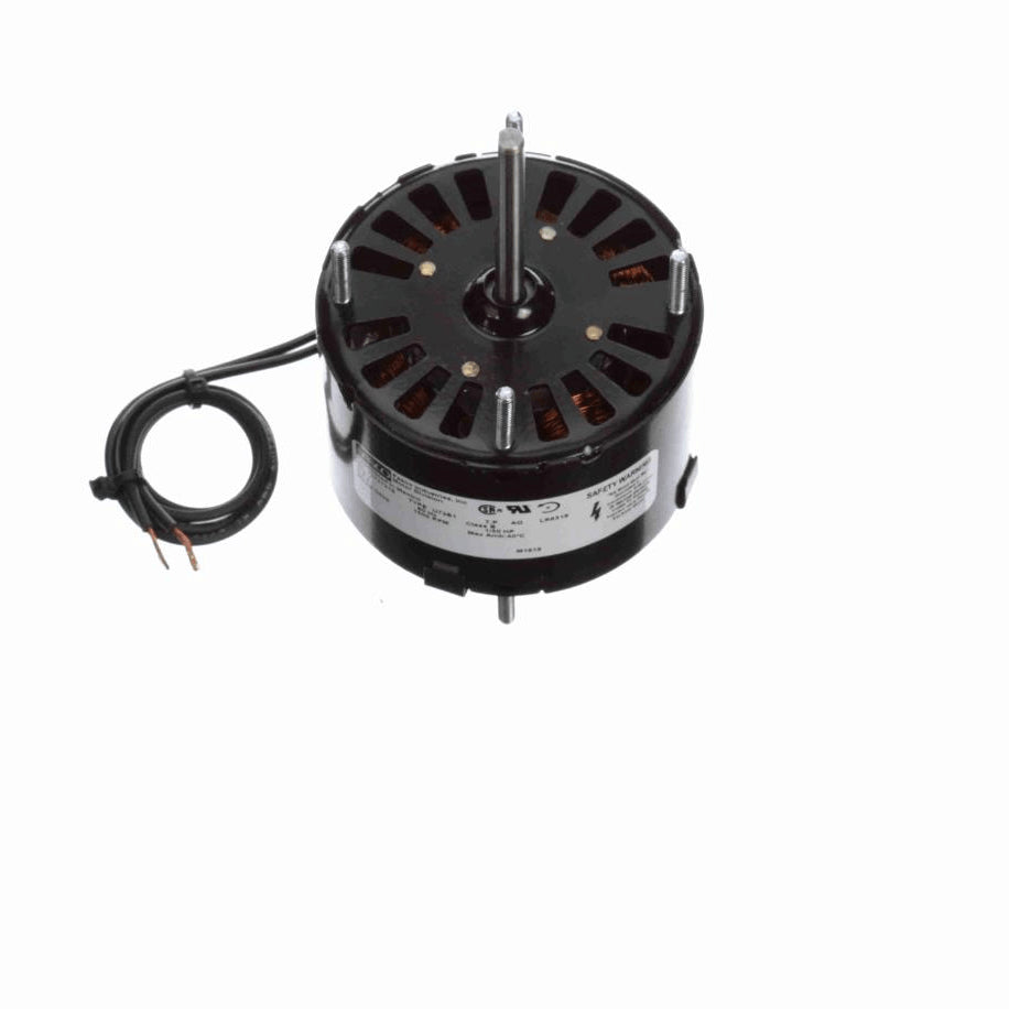 Fasco Fan and Blower Motor, 1/50 HP, 1 Ph, 60 Hz, 115 V, 1500 RPM, 1 Speed, 3.3" Diameter, OAO - D609