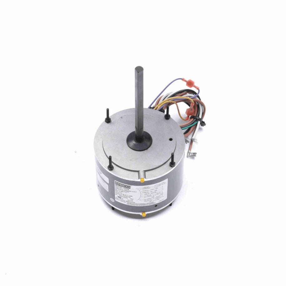 Fasco Condenser Fan Motor, 1/4 HP, 1 Ph, 60 Hz, 208-230 V, 1075 RPM, 1 Speed, 48 Frame, TEAO - D909