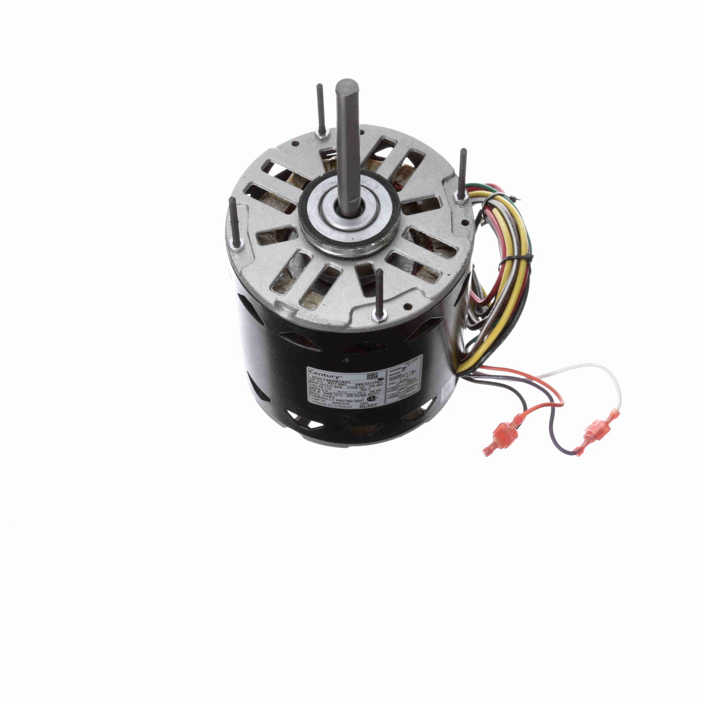 Century Fan and Blower Motor, 3/4 HP, 1 Ph, 60 Hz, 115 V, 1075 RPM, 2 Speed, 48 Frame, OPEN - DL007