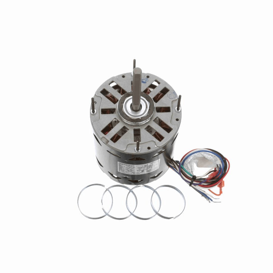 Century Fan and Blower Motor, 3/4 HP, 1 Ph, 60 Hz, 115 V, 1075 RPM, 3 Speed, 48 Frame, OPEN - DL1076