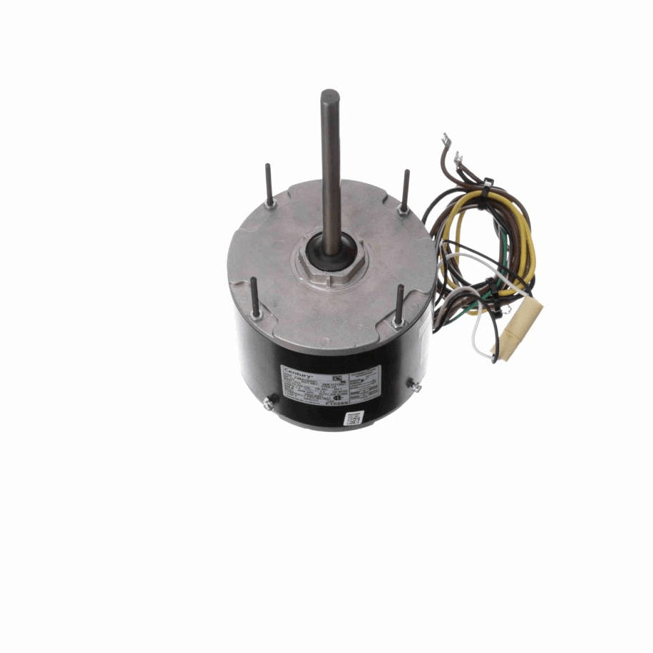 Century Condenser Fan Motor, 1/4 HP, 1 Ph, 60 Hz, 208-230 V, 1075 RPM, 1 Speed, 48 Frame, SEMI ENCLOSED - F1026S