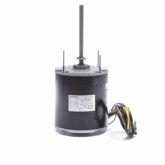 Century Condenser Fan Motor, 1 HP, 1 Ph, 60 Hz, 208-230 V, 1075 RPM, 1 Speed, 48 Frame, SEMI ENCLOSED - F1106