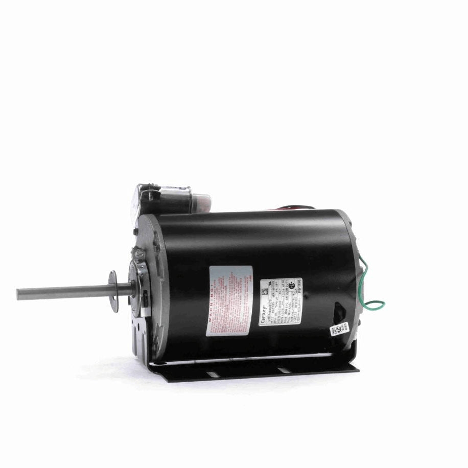 Century Condenser Fan Motor, 1/2 HP, 1 Ph, 60 Hz, 208-230/460 V, 1075 RPM, 1 Speed, 48 Frame, SEMI ENCLOSED - FB1056