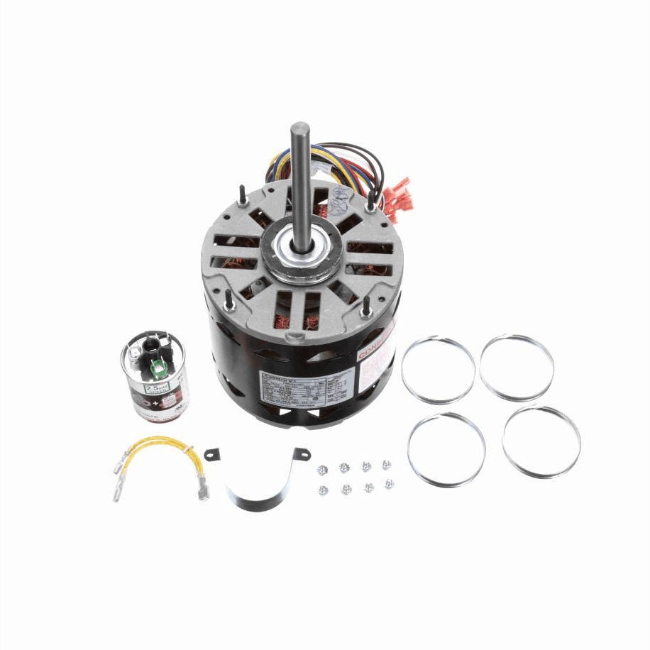 Century MASTERFIT PRO® Fan and Blower Motor, 1/2-1/6 HP, 1 Ph, 60 Hz, 208-230 V, 1075 RPM, 4 Speed, 48 Frame, OPEN - FD6000A