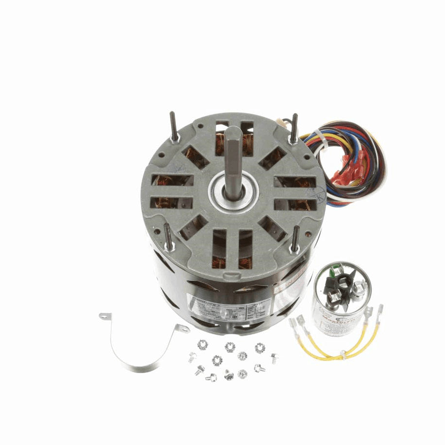 Century MASTERFIT PRO® Fan and Blower Motor, 1/3-1/8 HP, 1 Ph, 60 Hz, 208-230 V, 825 RPM, 4 Speed, 48 Frame, OPEN - FD6002A