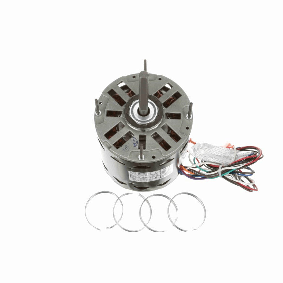 Century Fan and Blower Motor, 3/4 HP, 1 Ph, 60 Hz, 115 V, 1075 RPM, 5 Speed, 48 Frame, OPEN - FDL1076V1