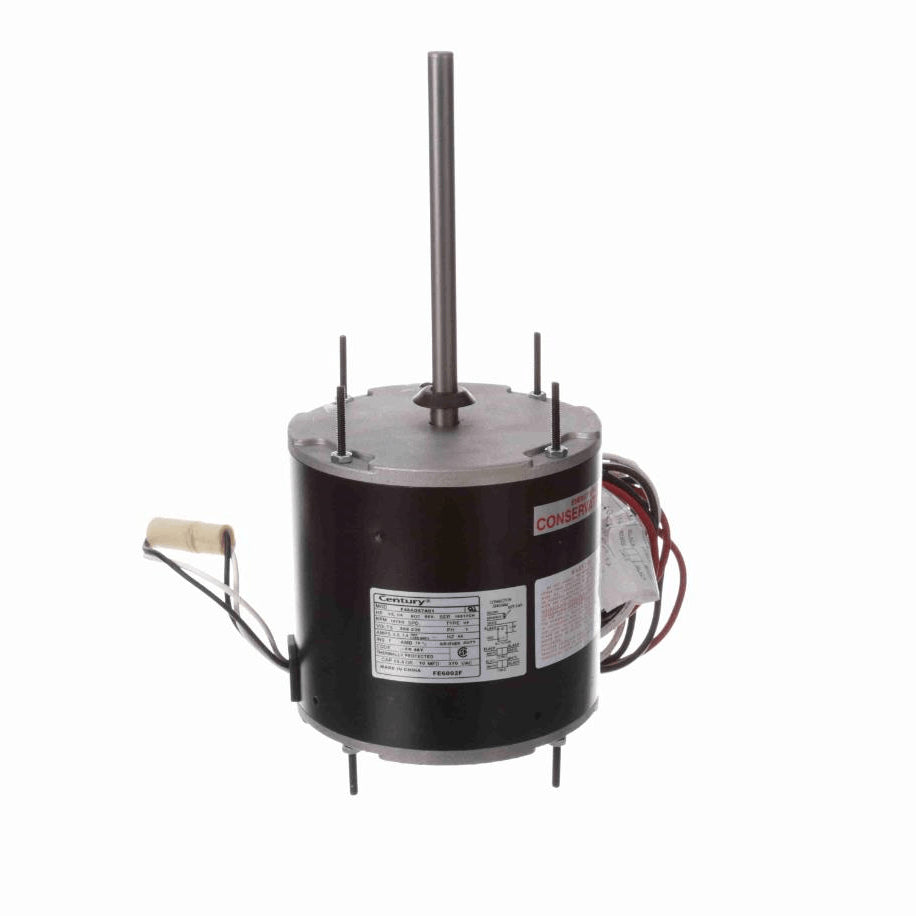 Century MASTERFIT PRO® Condenser Fan Motor, 1/2,1/4 HP, 1 Ph, 60 Hz, 208-230 V, 1075 RPM, 2 Speed, 48 Frame, TEAO - FE6002F