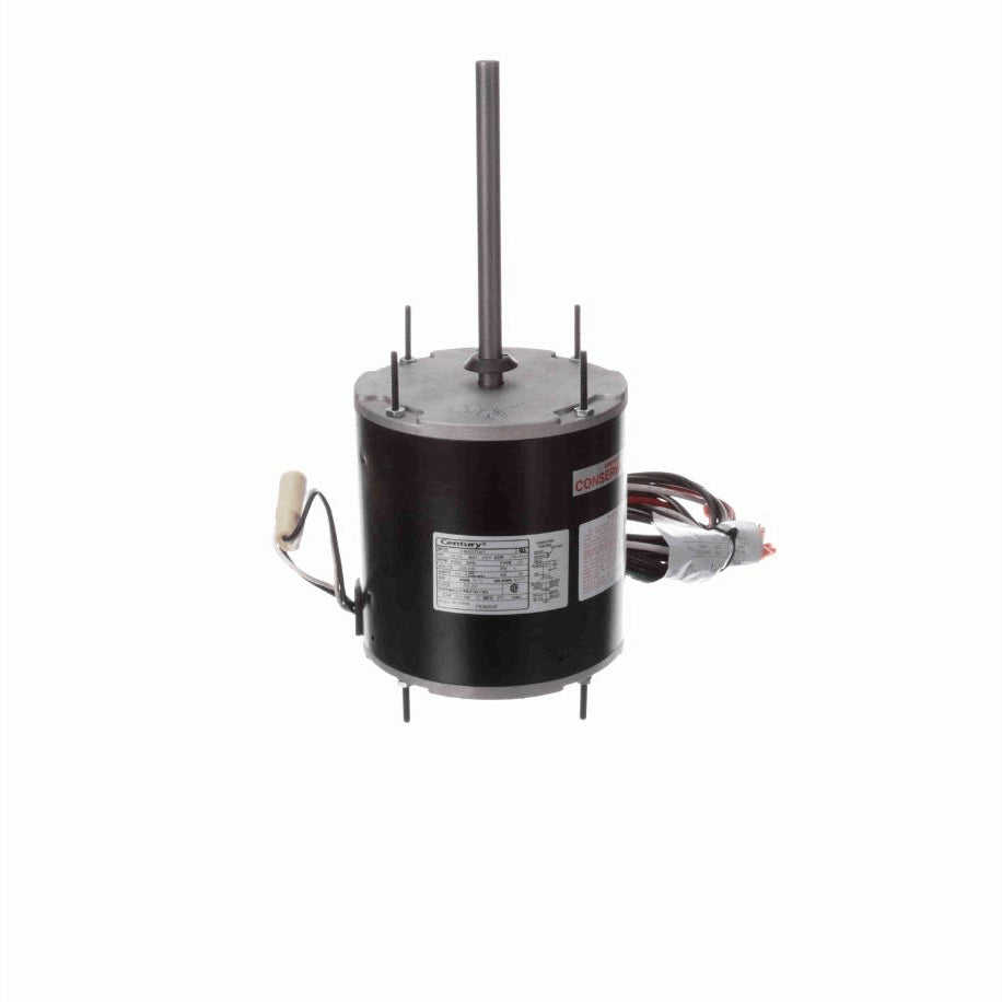 Century MASTERFIT PRO® Condenser Fan Motor, 1/2, 1/4 HP, 1 Ph, 60 Hz, 208-230 V, 825 RPM, 2 Speed, 48 Frame, TEAO - FE6003F