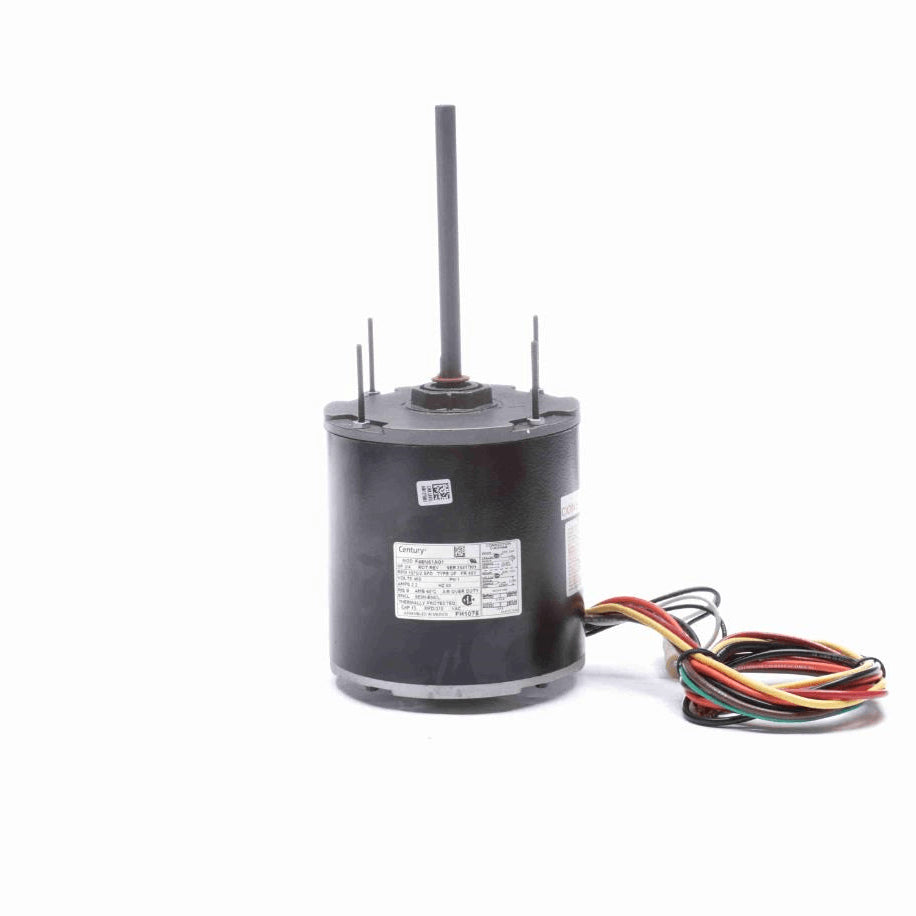 Century Condenser Fan Motor, 3/4 HP, 1 Ph, 60 Hz, 460 V, 1075 RPM, 2 Speed, 48 Frame, SEMI ENCLOSED - FH1076