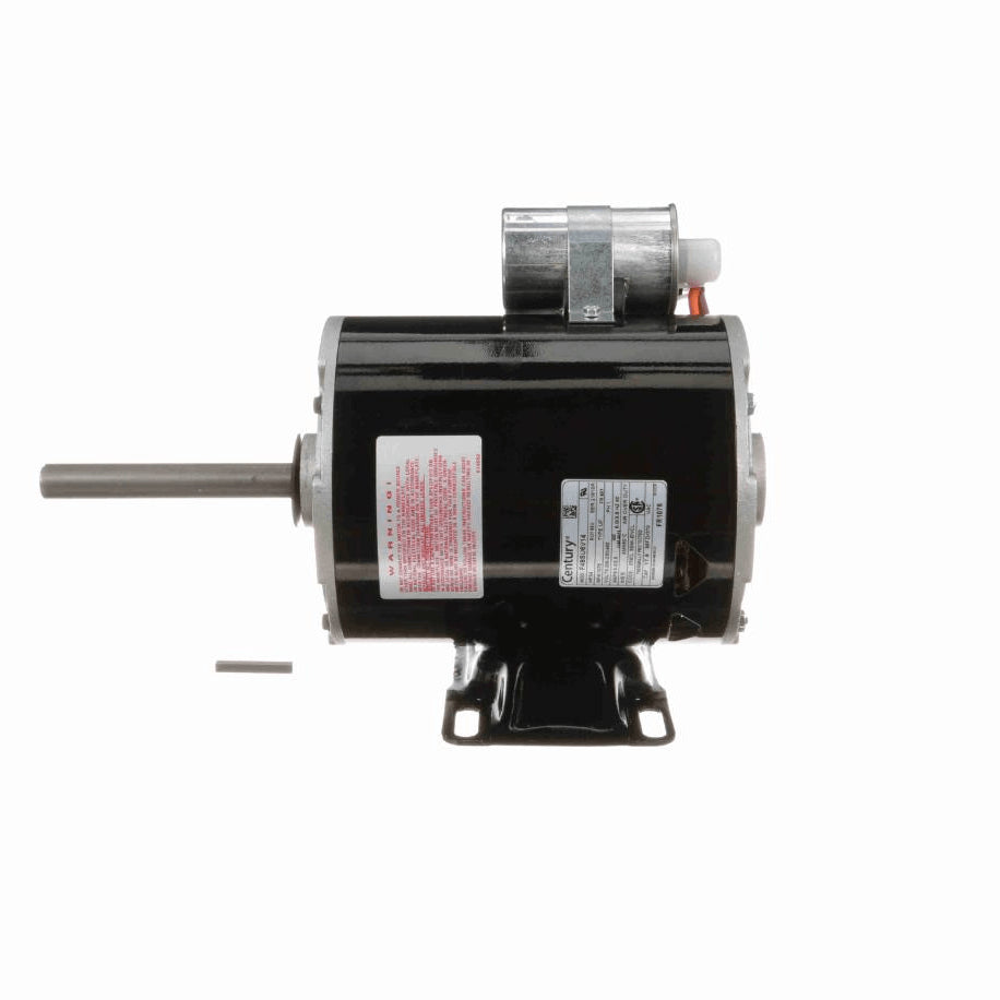 Century Condenser Fan Motor, 3/4 HP, 1 Ph, 60 Hz, 208-230/460 V, 1075 RPM, 1 Speed, 48 Frame, OPEN - FR1076