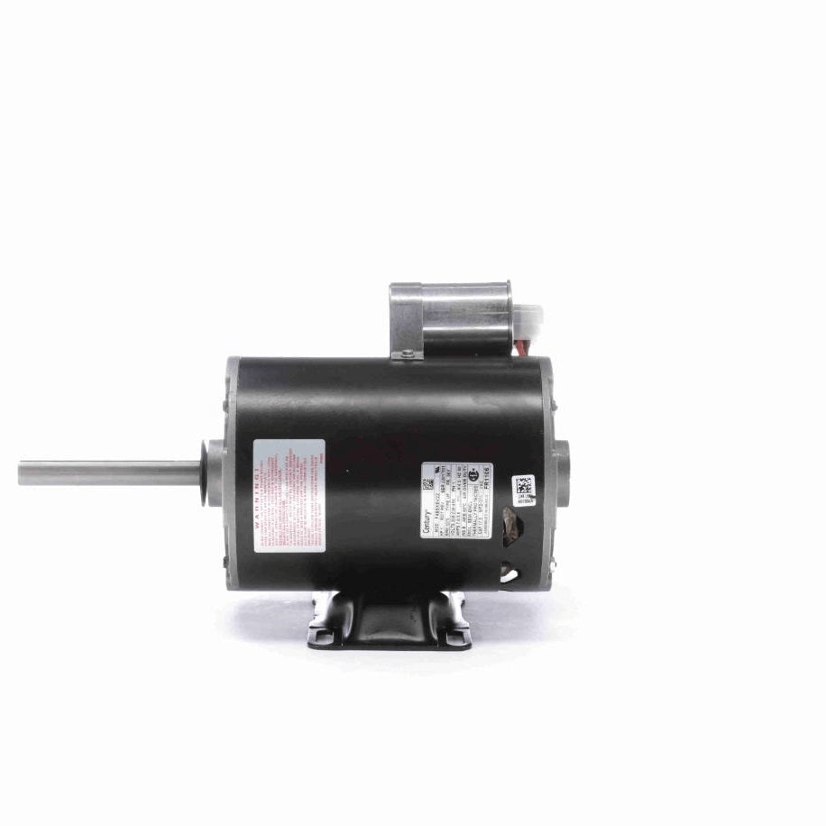 Century Condenser Fan Motor, 1 HP, 1 Ph, 60 Hz, 208-230/460 V, 1075 RPM, 1 Speed, 56 Frame, OPEN - FR1106