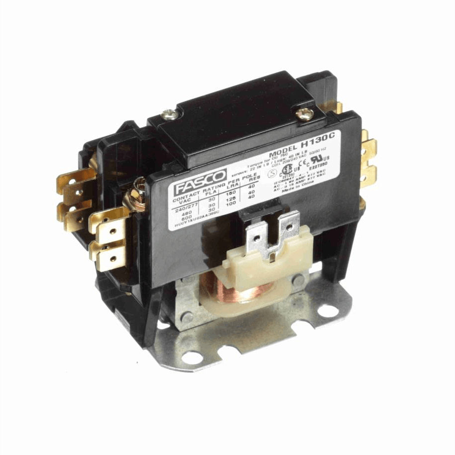 Fasco Contactor 1 Pole, 30 Amps, 208/240 Volts - H130C