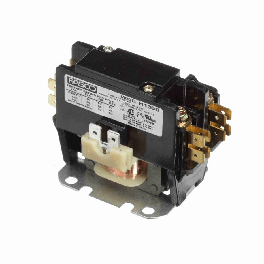 Fasco Contactor 1 Pole, 30 Amps, 208/240 Volts - H130C