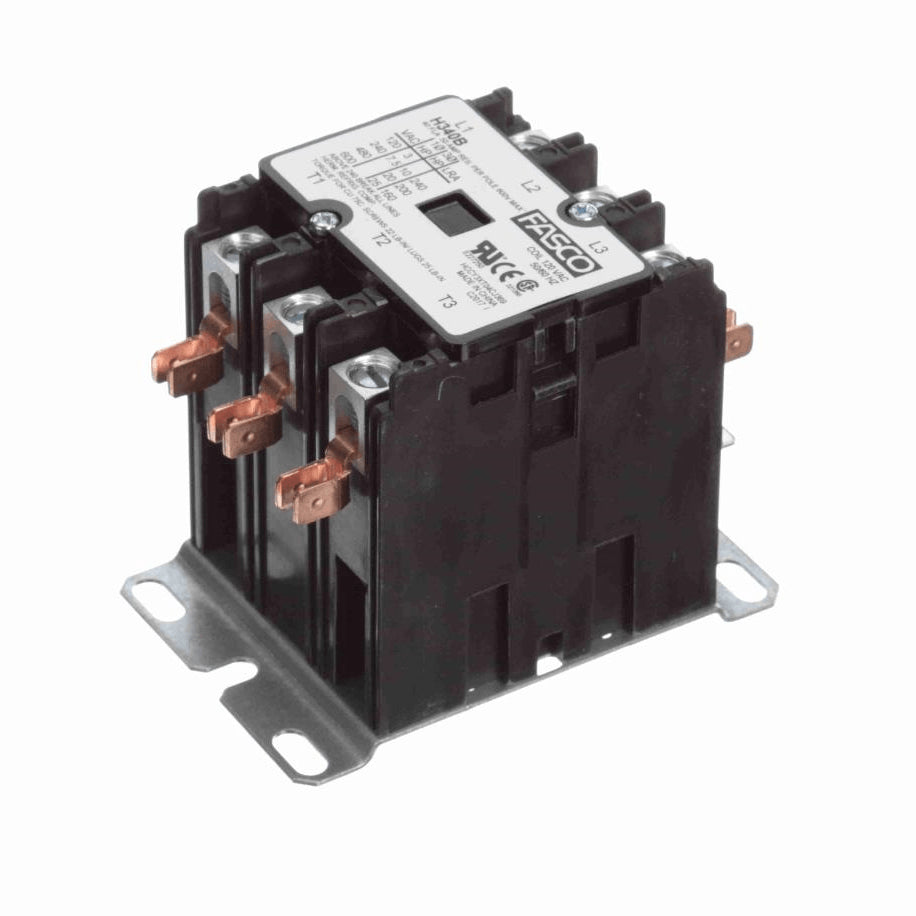 Fasco Contactor 3 Pole, 40 Amps, 120 Volts - H340B