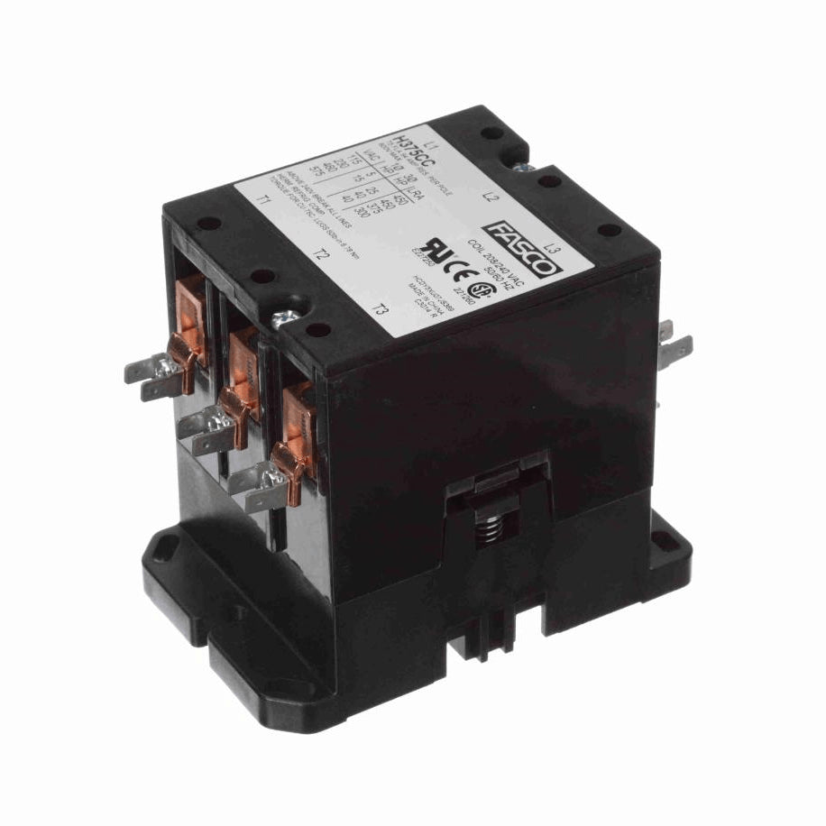 Fasco Contactor 3 Pole, 75 Amps, 208/240 Volts - H375CC