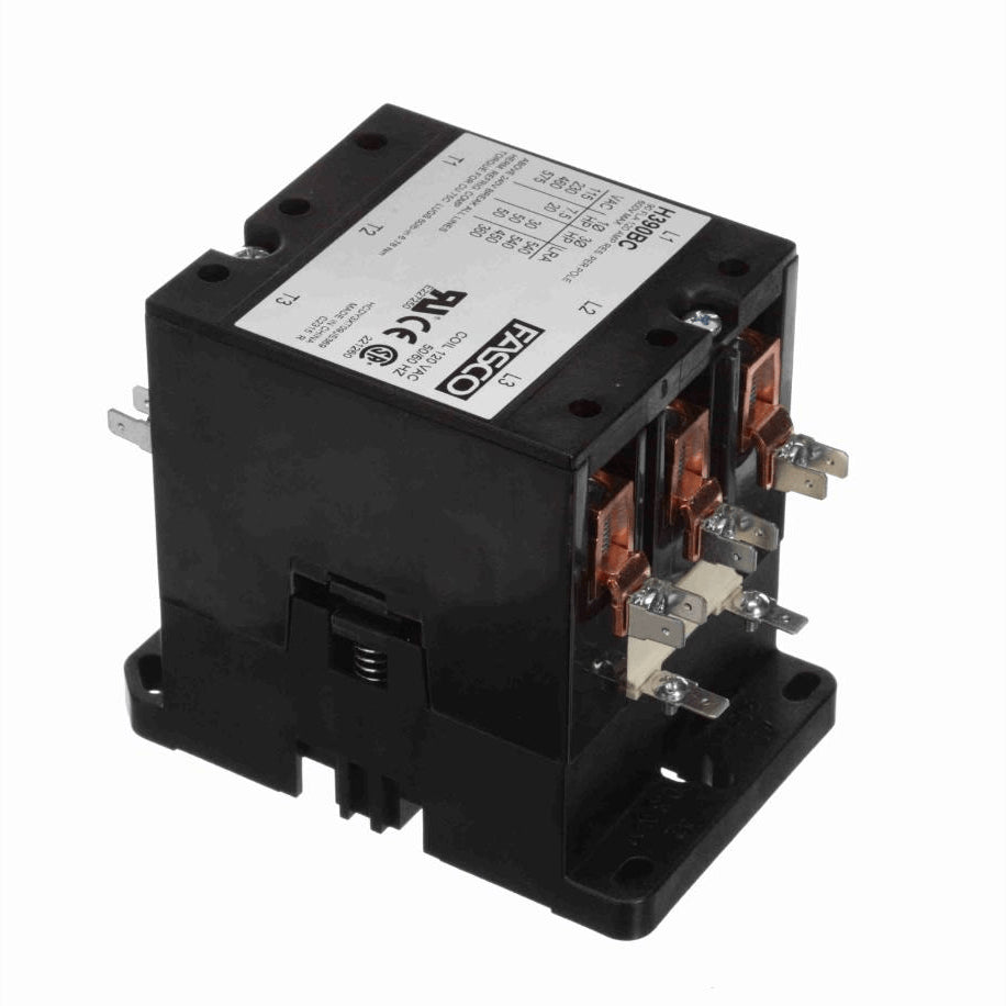 Fasco Contactor 3 Pole, 90 Amps, 120 Volts - H390BC