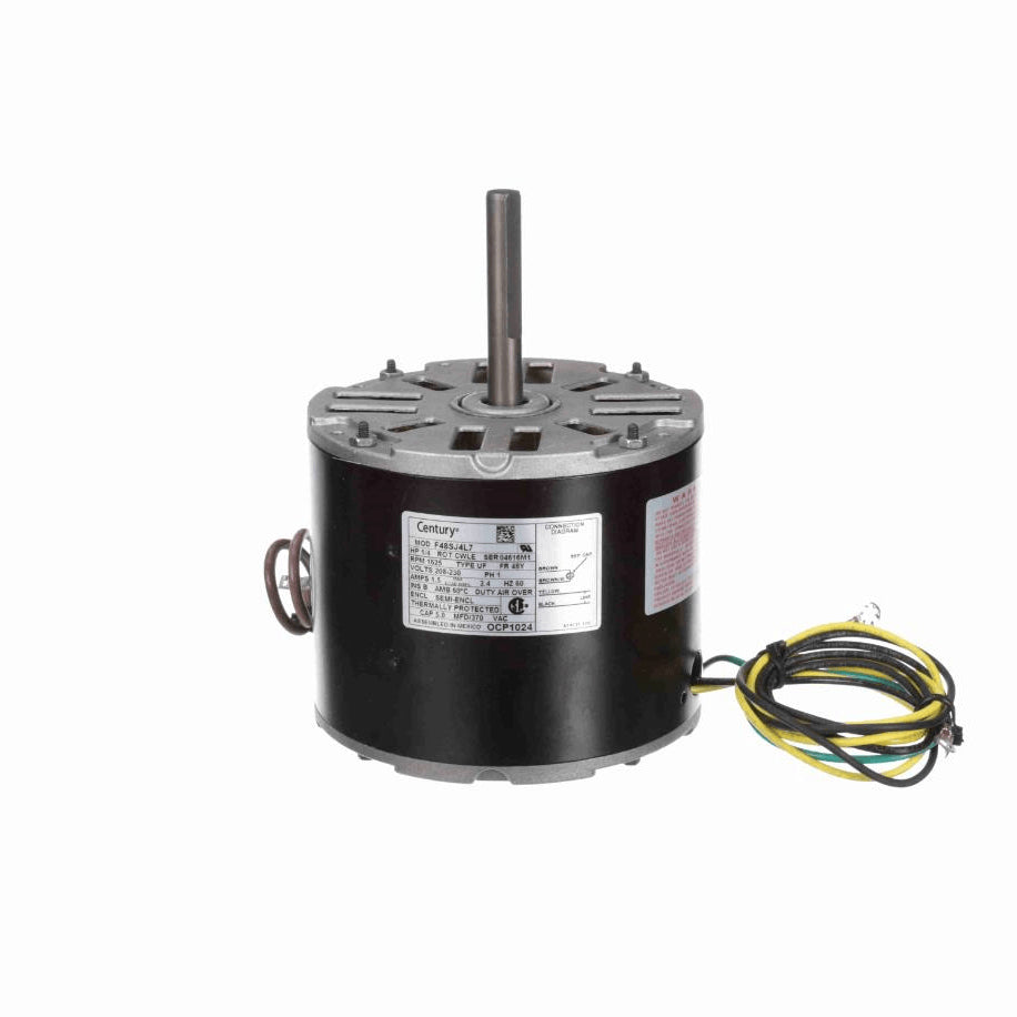 Century OEM Replacement Motor, 1/4 HP, 1 Ph, 60 Hz, 208-230 V, 1625 RPM, 1 Speed, 48 Frame, OAO - OCP1024