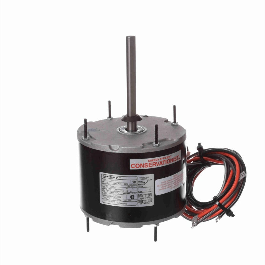 Century OEM Replacement Motor, 1/8 HP, 1 Ph, 60 Hz, 208-230 V, 825 RPM, 1 Speed, 48 Frame, TEAO - ORM1008