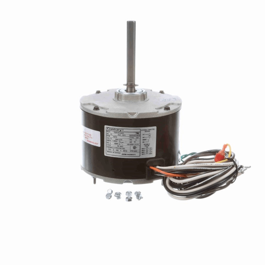 Century OEM Replacement Motor, 1/5 HP, 1 Ph, 60 Hz, 208-230 V, 1075 RPM, 1 Speed, 48 Frame, ENCLOSED - ORM10206V1