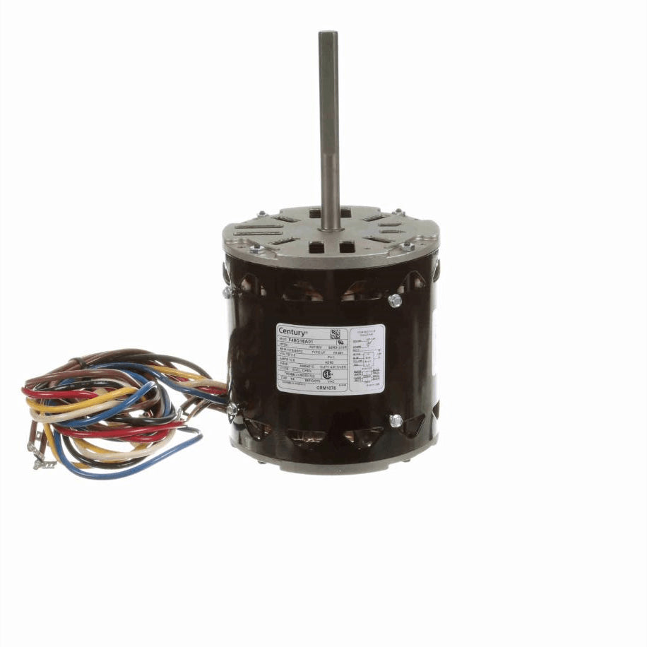 Century OEM Replacement Motor, 3/4 HP, 1 Ph, 60 Hz, 115 V, 1075 RPM, 4 Speed, 48 Frame, OPEN - ORM1076