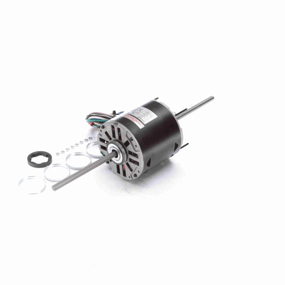 Century Fan Coil & Air Conditioner Motor, 3/4 HP, 1 Ph, 60 Hz, 208-230 V, 1075 RPM, 3 Speed, 48 Frame, SEMI ENCLOSED - RA1076