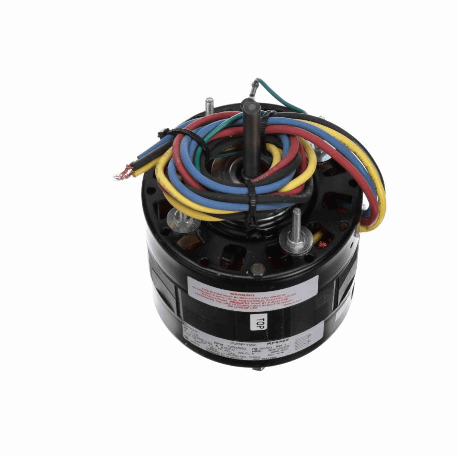 Century Refrigeration Motor, 1/10 HP, 1 Ph, 60 Hz, 115/208-230 V, 1050/900 RPM, 1 Speed, 42 Frame, OPEN - RF6403