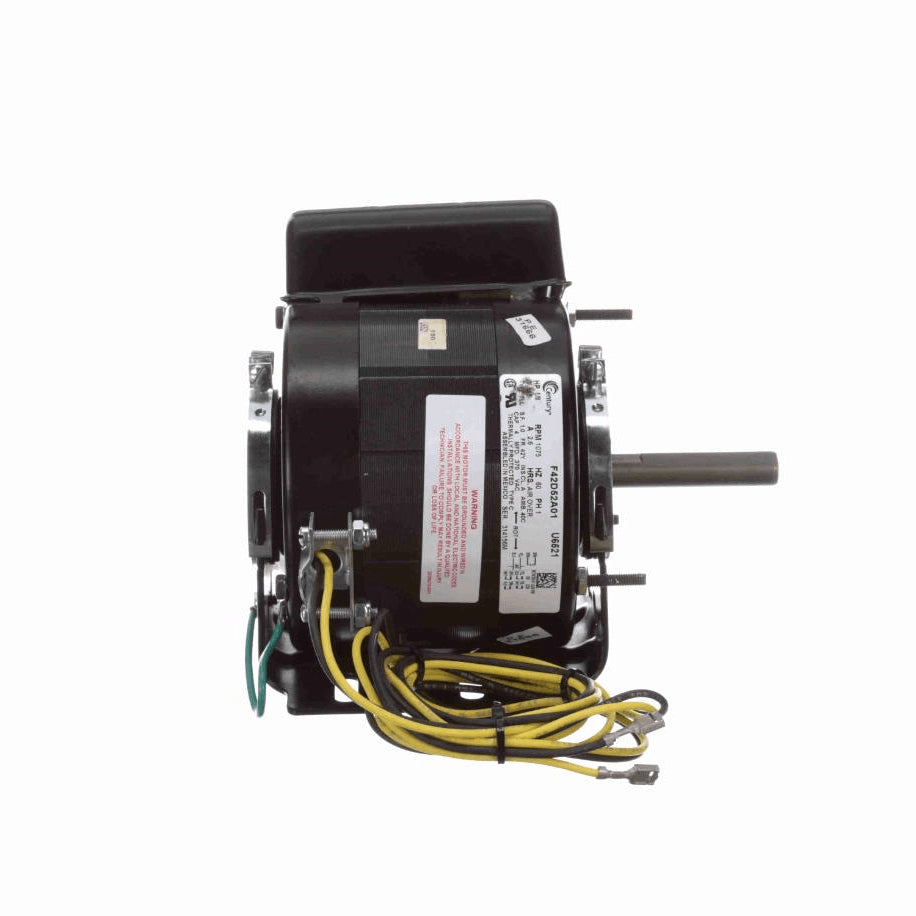 Century Unit Heater Motor, 1/8 HP, 1 Ph, 60 Hz, 115 V, 1075 RPM, 1 Speed, 42 Frame, ENCLOSED - U6521