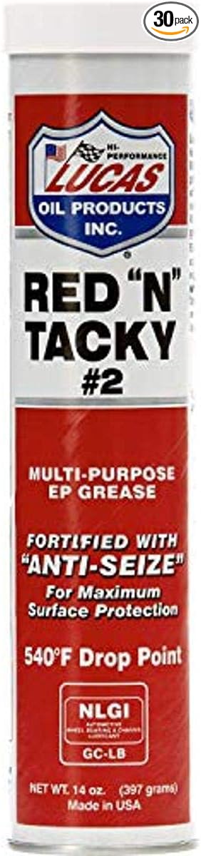 Lucas Oil 10005-30 Red "N" Tacky Grease/14.0 OZ Cartridge