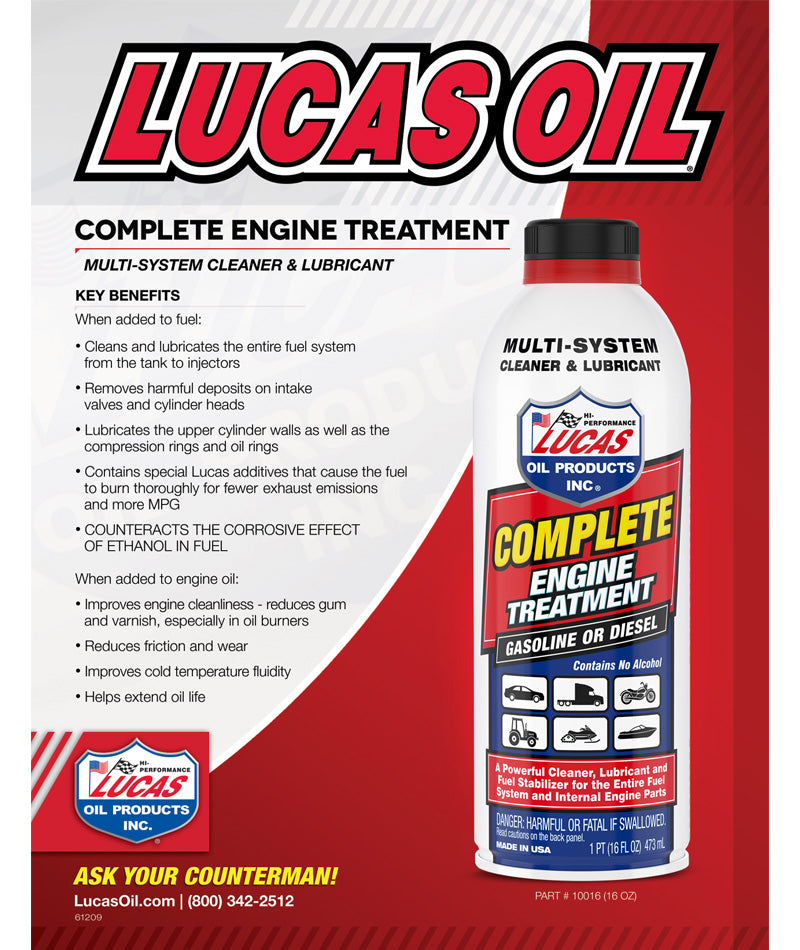 Lucas Oil 10016 Complete Engine Treatment/16 Ounce