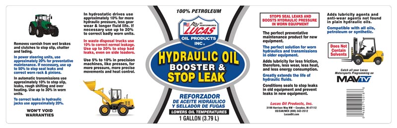 Lucas Oil 10018 Hydraulic Oil Booster/Stop Leak/Gallon