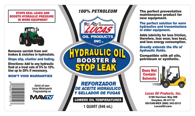 Lucas Oil 10018 Hydraulic Oil Booster/Stop Leak/Gallon