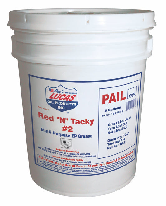 Lucas Oil 10027 Red "N" Tacky Grease/35 lb. Pail