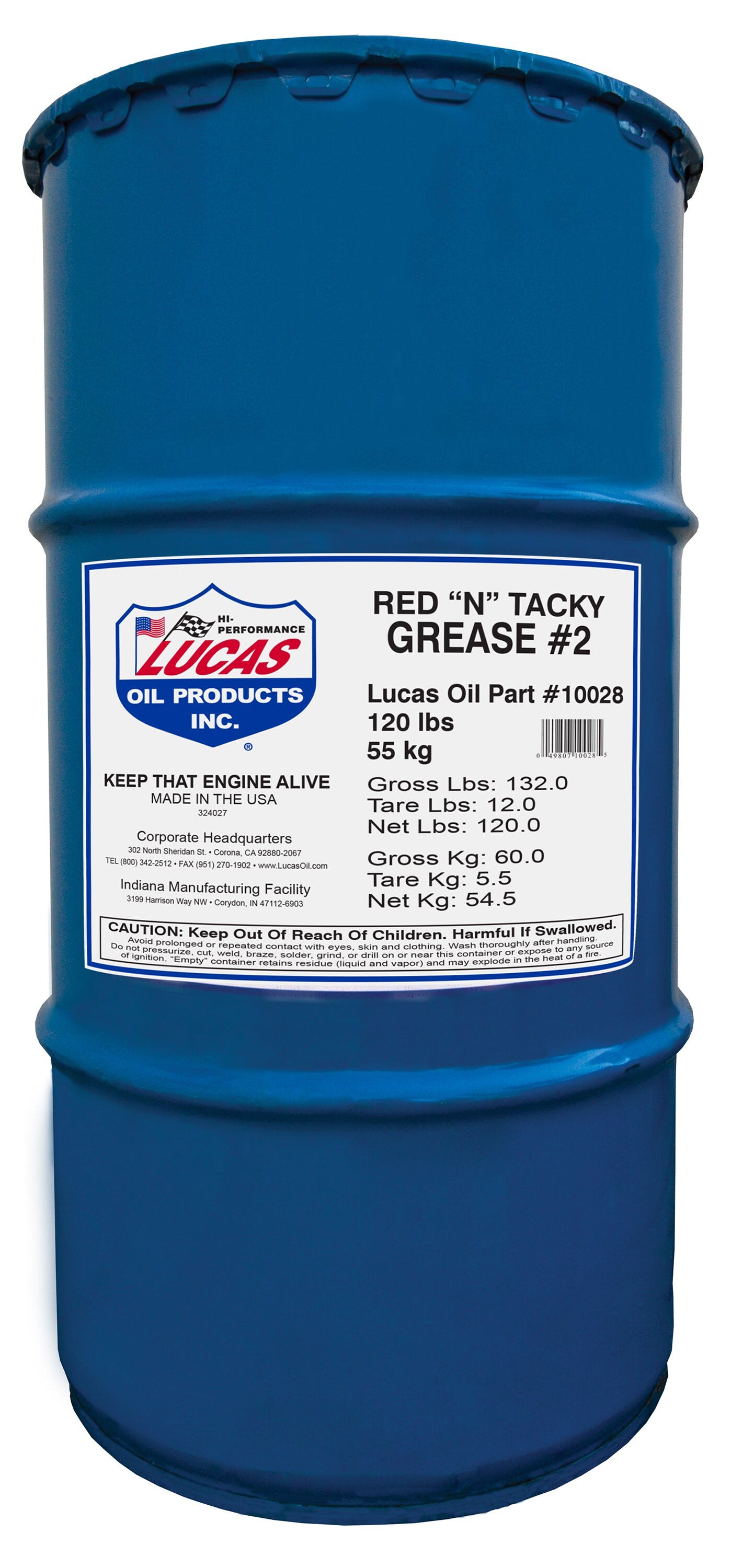 Lucas Oil 10028 Red "N" Tacky Grease/120 lb. Keg