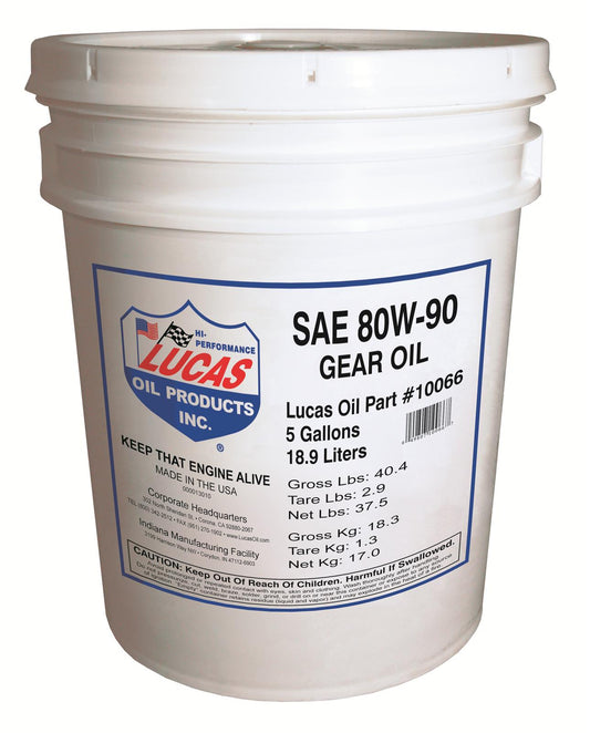 Lucas Oil 10066 SAE 80W-90 Gear Oil/5 Gallon Pail