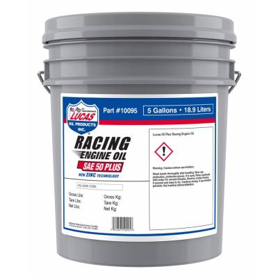 Lucas Oil 10095 SAE 50 Plus Racing Motor Oil/5 Gallon Pail