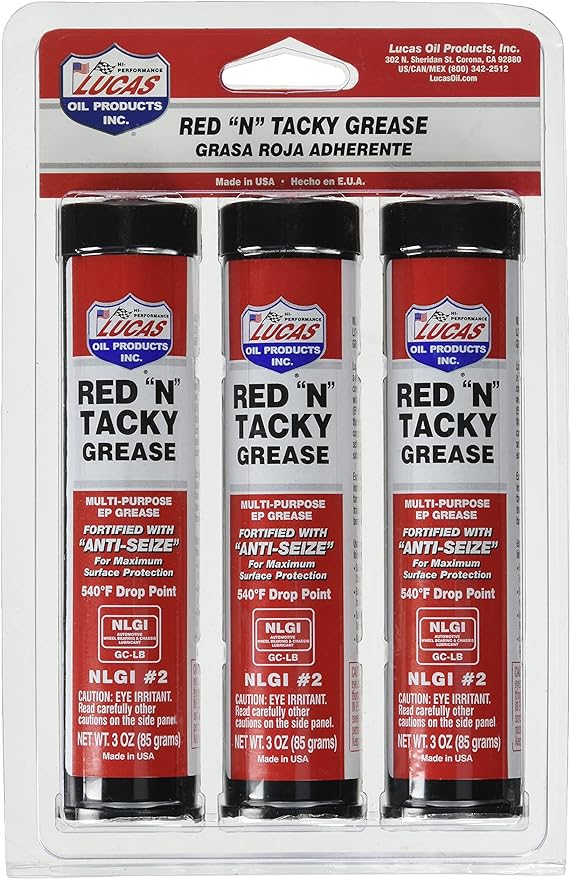 Lucas Oil 10318 Red "N" Tacky Grease(3x3oz)