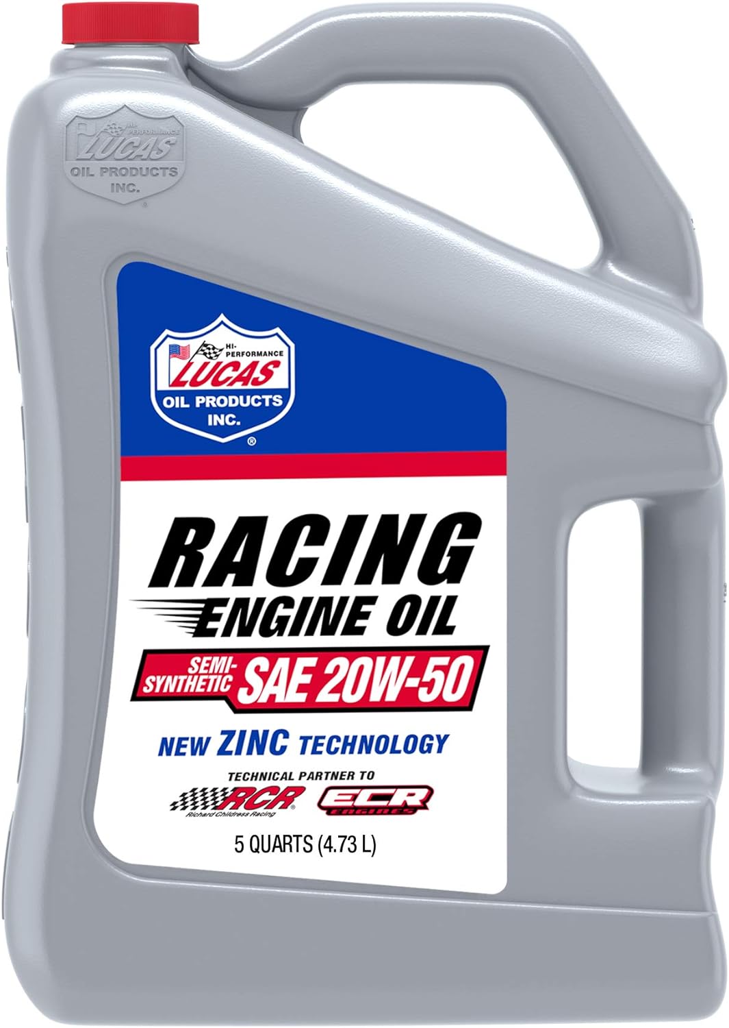 Lucas Oil 10378 Semi-Synthetic SAE 20W-50 Racing Motor Oil/5 Quart