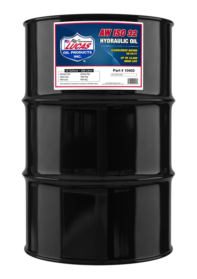 Lucas Oil 10403 AW ISO 32 Hydraulic Oil/55 Gallon Drum