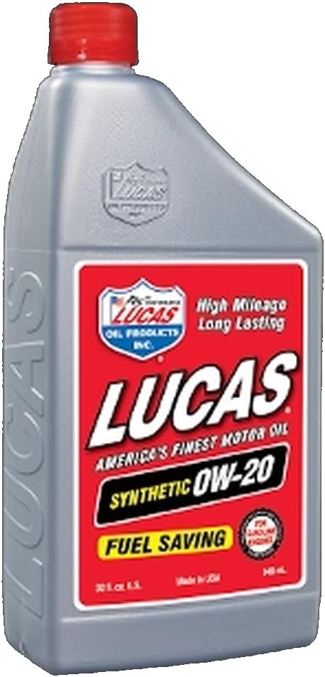 Lucas Oil 10564 Synthetic SAE 0W-20 API SN Plus/Dexos Motor Oil/Quart