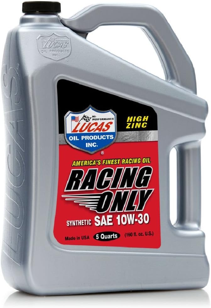 Lucas Oil 10611 Synthetic SAE 10W-30 Racing Motor Oil/5 Quart