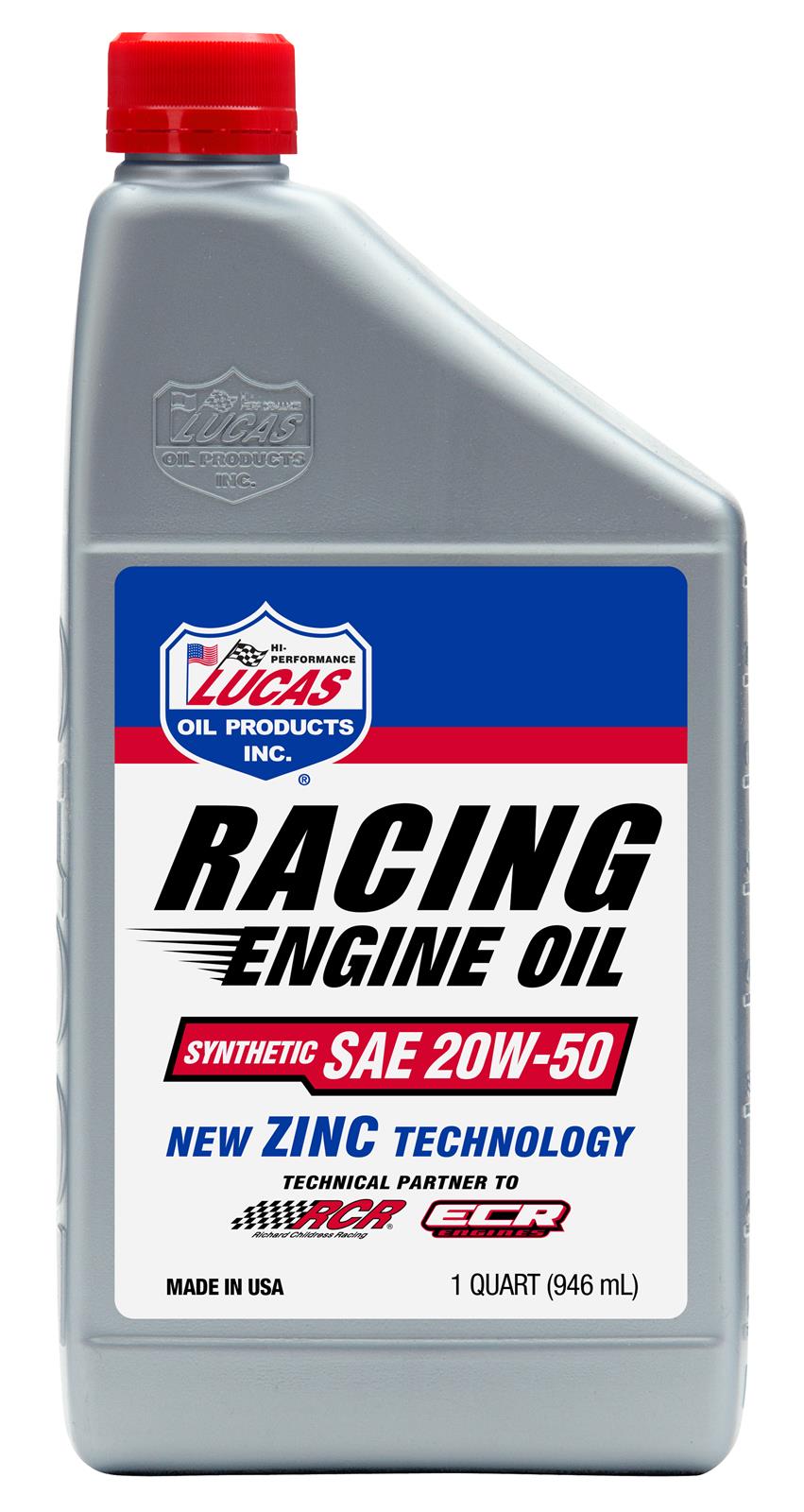 Lucas Oil 10615 Synthetic SAE 20W-50 Racing Motor Oil/Quart