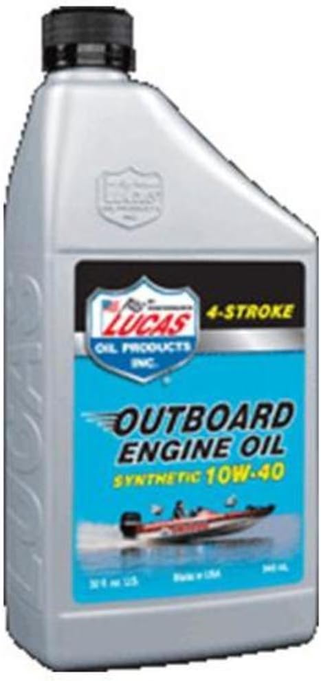 Lucas Oil 10662 Synthetic SAE 10W-40 Outboard Engine Oil FC-W/Quart