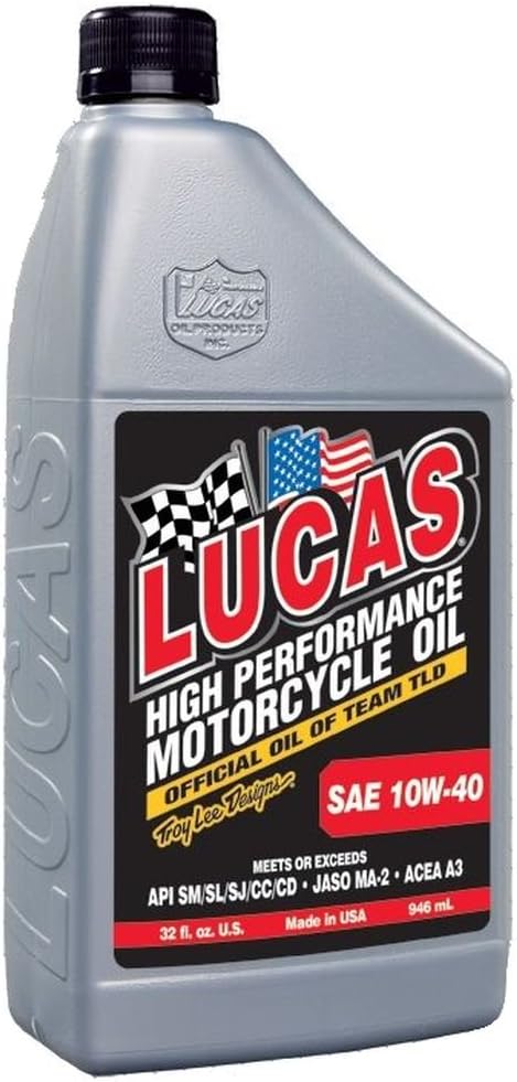 Lucas Oil 10767 SAE 10W-40 Motorcycle Oil/Quart