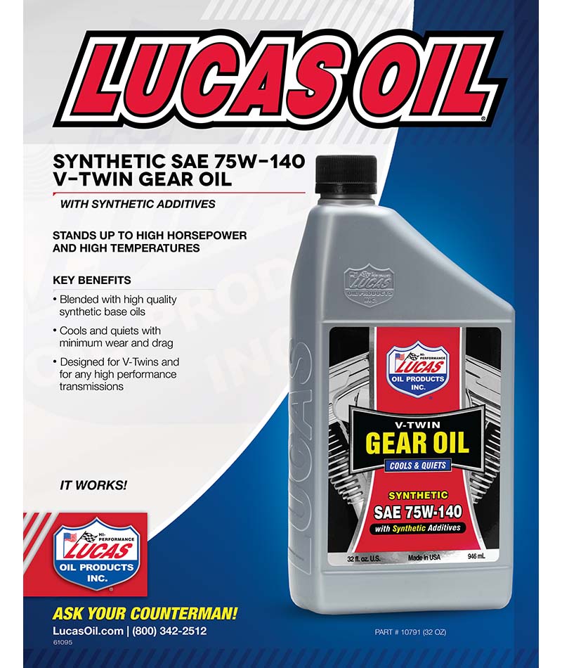 Lucas Oil 10791 Synthetic SAE 75W-140 V-Twin Gear Oil/Quart