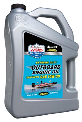 Lucas Oil 10812 Synthetic SAE 10W-30 Outboard Engine Oil FC-W/5 Quart