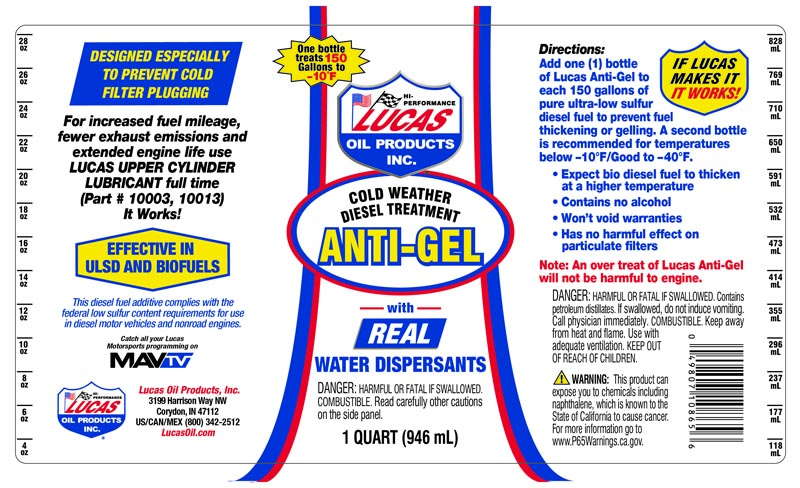 Lucas Oil 10865 Anti Gel Diesel Treatment/Quart