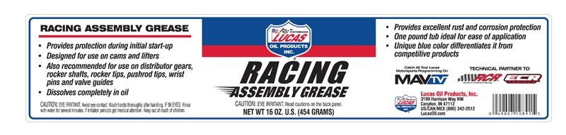 Lucas Oil 10891 Racing Assembly Grease/16 Ounce